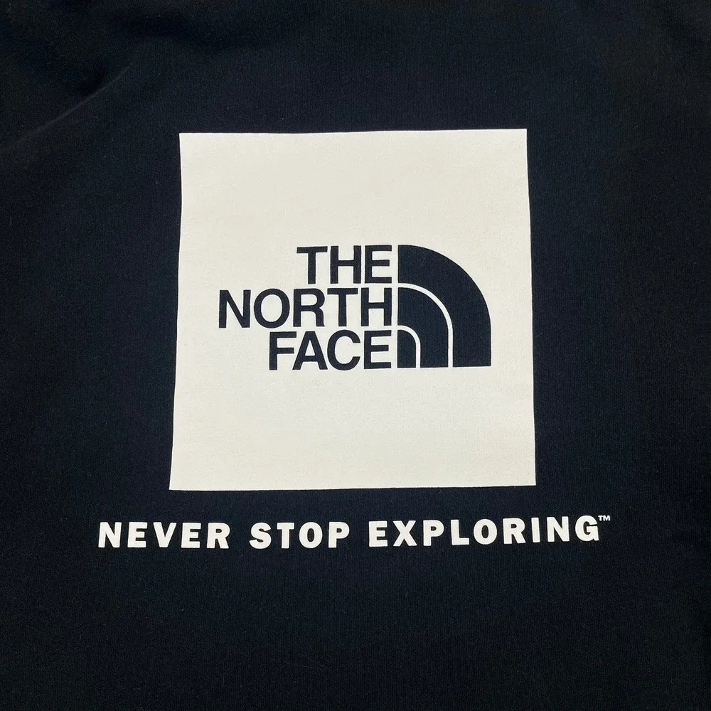The North Face Mens Red Box Pullover Hoodie Black XL Never Stop‎ Exploring Logo